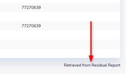 Data source displayed in the Deposits report