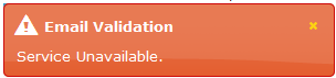 Service Unavailable message