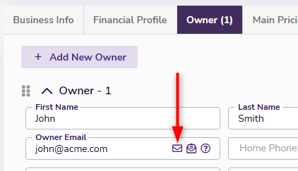Quick Email button on the lead form