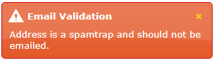 Potential spam trap message